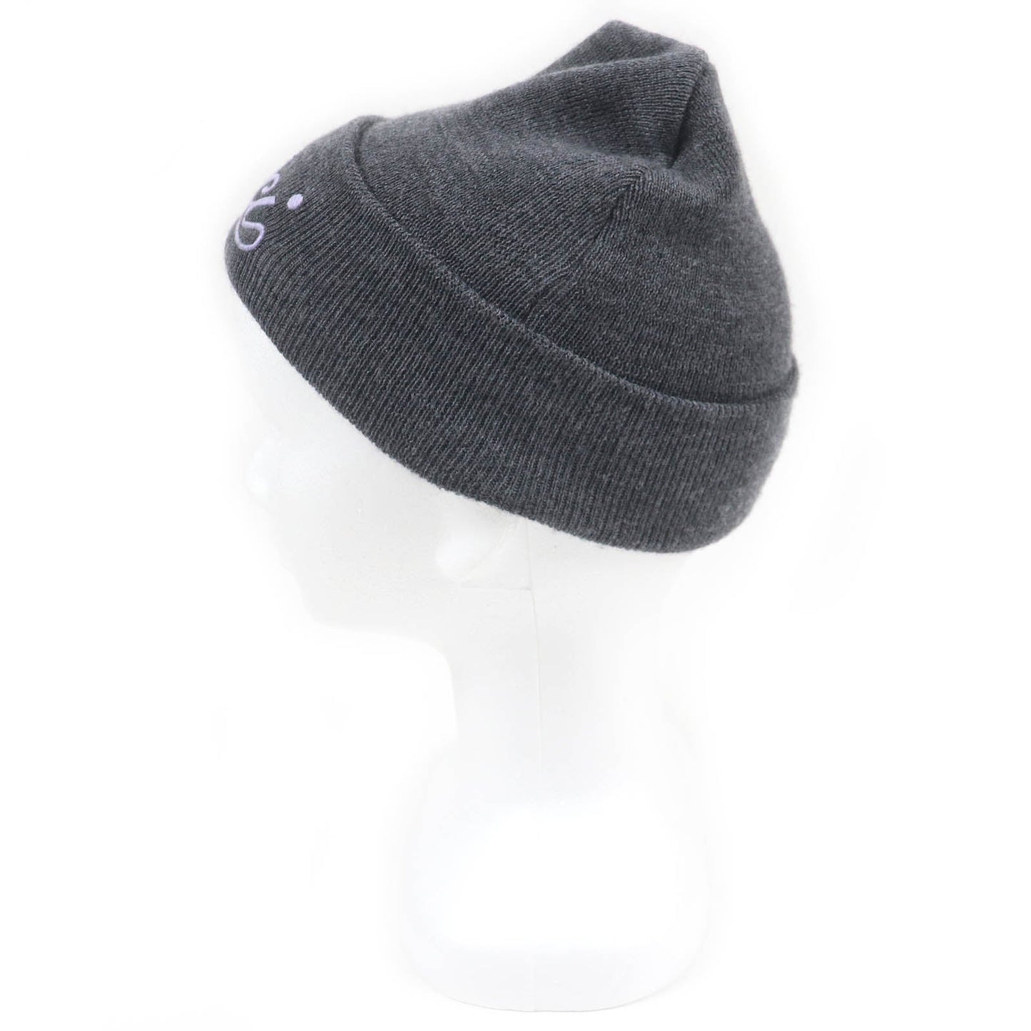 GUCCI 798741 Embroidered Wool Cap Gray M