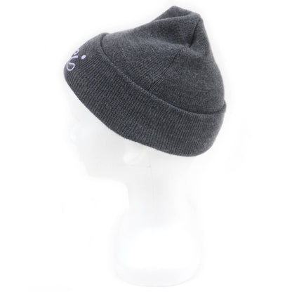 GUCCI 798741 Embroidered Wool Cap Gray M