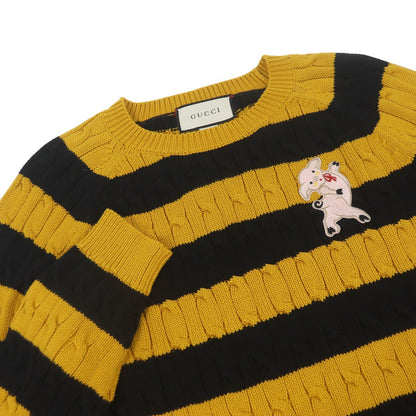 GUCCI Animal Patch Sweater Yellow Black S