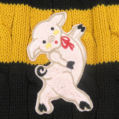 GUCCI Animal Patch Sweater Yellow Black S