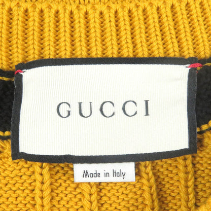 GUCCI Animal Patch Sweater Yellow Black S