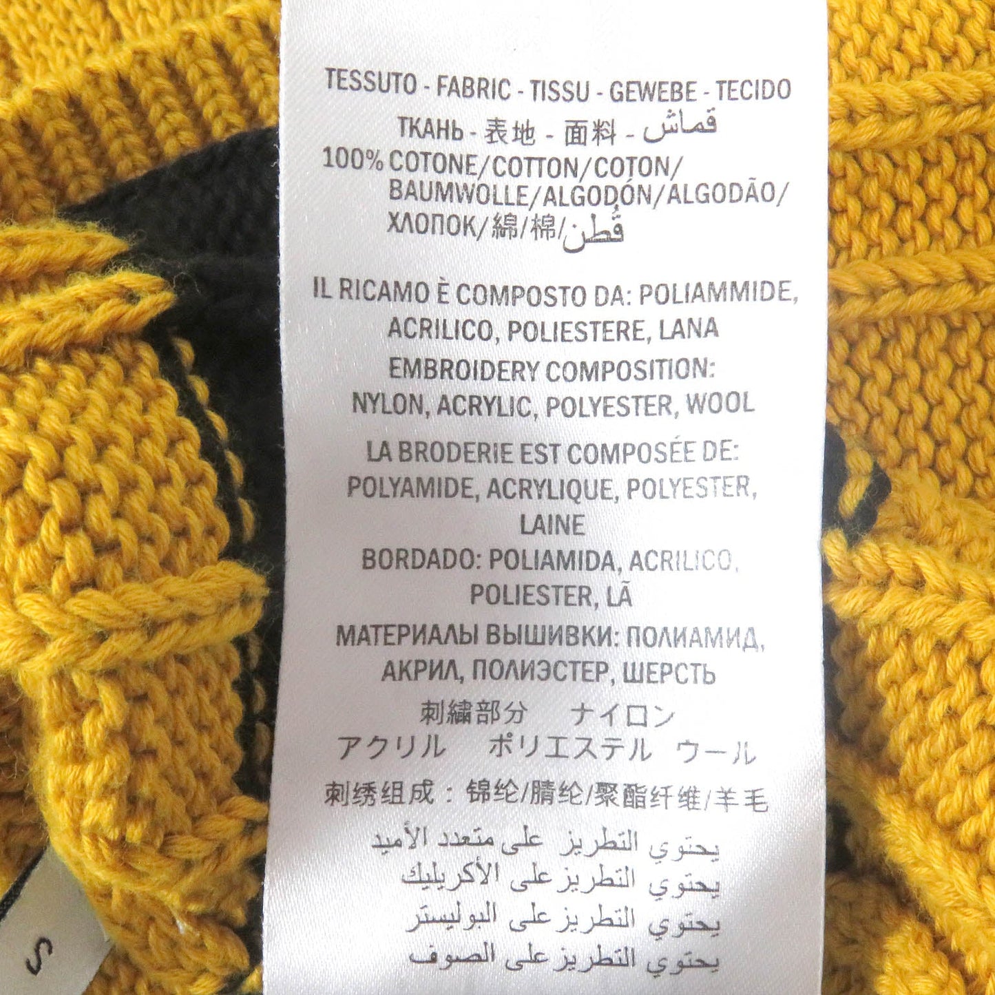 GUCCI Animal Patch Sweater Yellow Black S