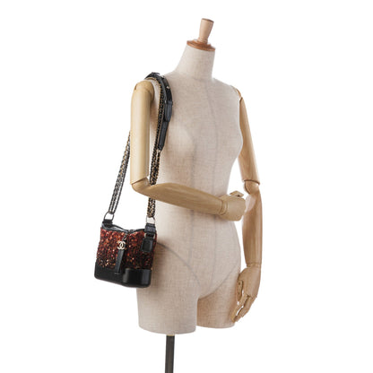Brown Chanel Small Sequin Gabrielle Crossbody