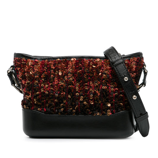 Brown Chanel Small Sequin Gabrielle Crossbody