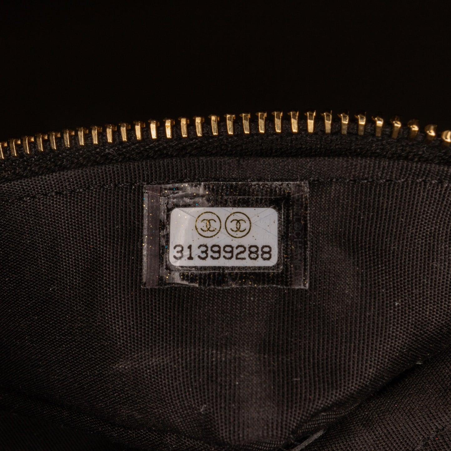 Black Chanel Micro Caviar Vanity Case with Chain Satchel
