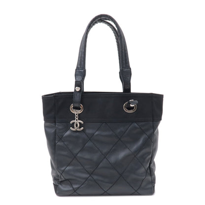 CHANEL Paris Biarritz Coated Canvas Leather Tote Bag PM A34208