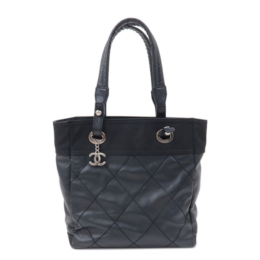CHANEL Paris Biarritz Coated Canvas Leather Tote Bag PM A34208