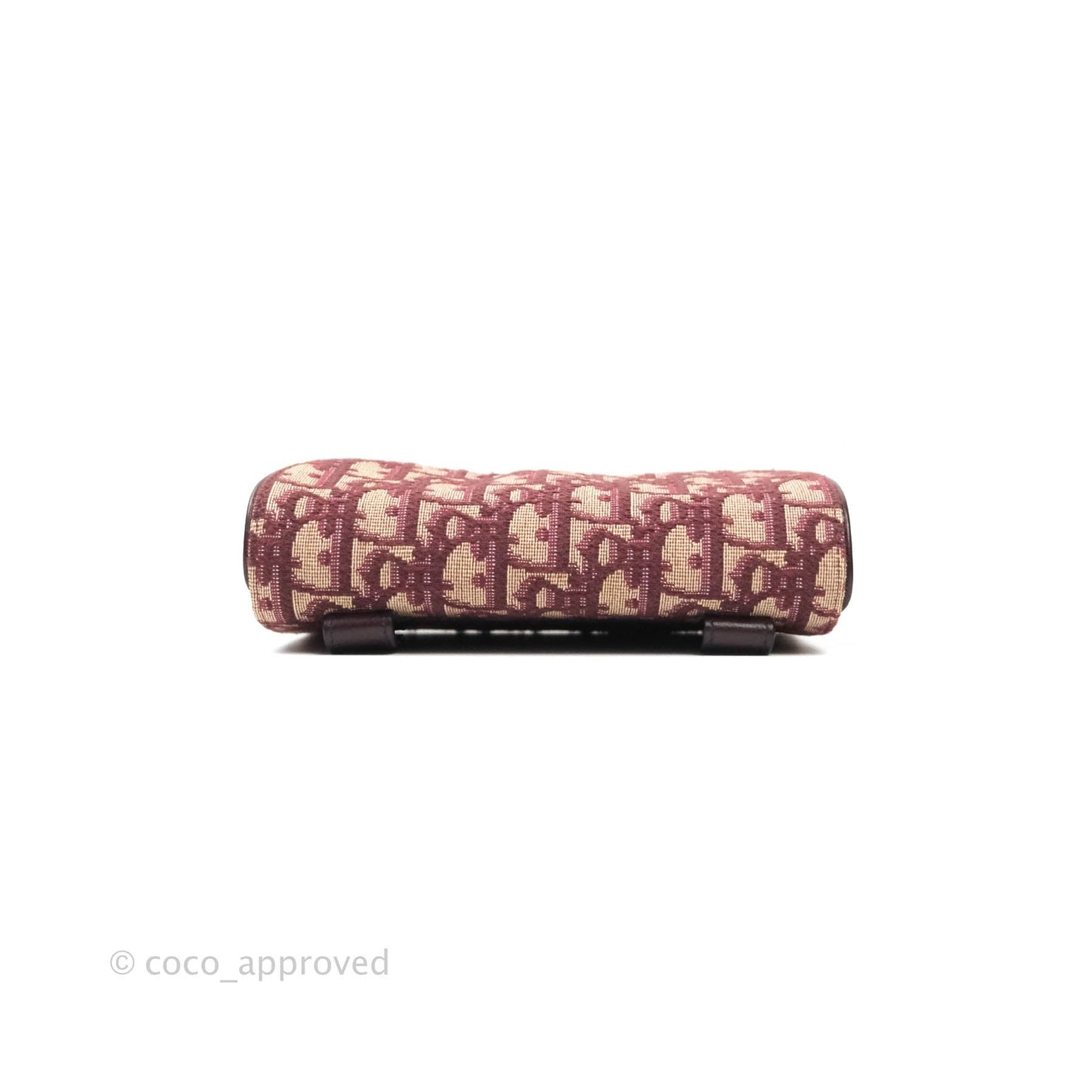 Dior Saddle Belt Pouch Burgundy Dior Oblique Jacquard