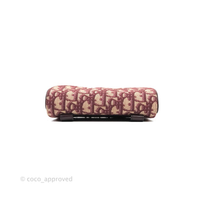 Dior Saddle Belt Pouch Burgundy Dior Oblique Jacquard