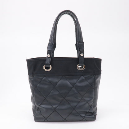 CHANEL Paris Biarritz Coated Canvas Leather Tote Bag PM A34208