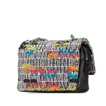 Gray Chanel Tweed Easy Fantasy Flap Shoulder Bag