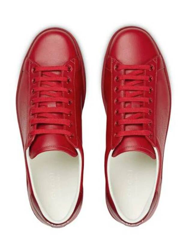 Gucci Ace Interlocking G Low Top Sneakers Hibiscus Red