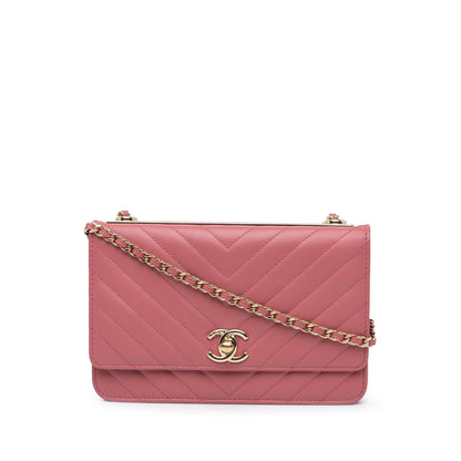 Chanel Sac Chevron Quilted Lambskin Trendy CC Wallet on Chain