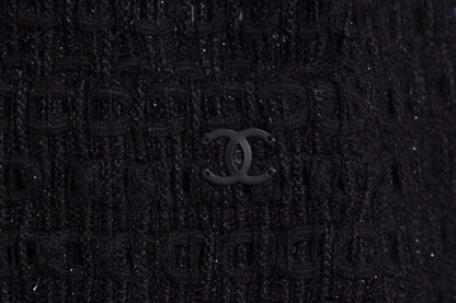 Chanel Black Tweed Skirt SZ 38