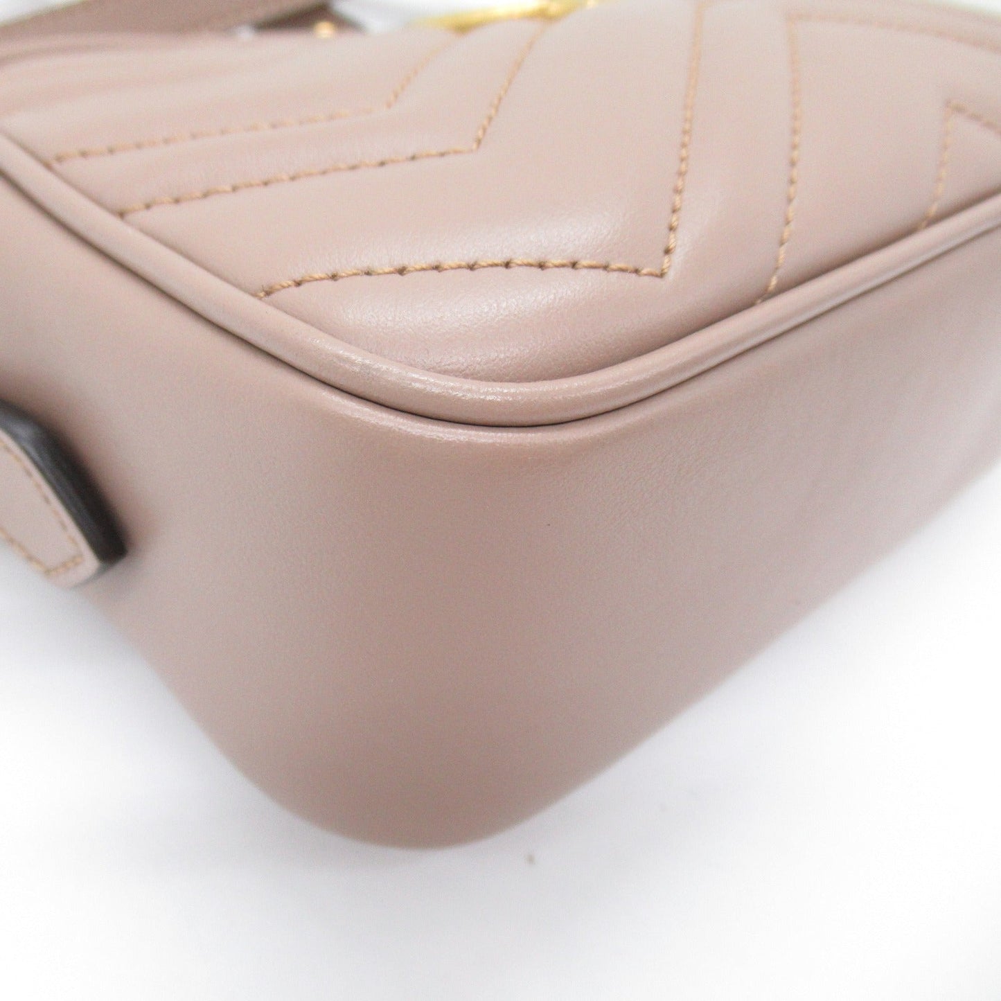 Gucci Chain Shoulder Shoulder Bag Leather  Pink / Beige 448065