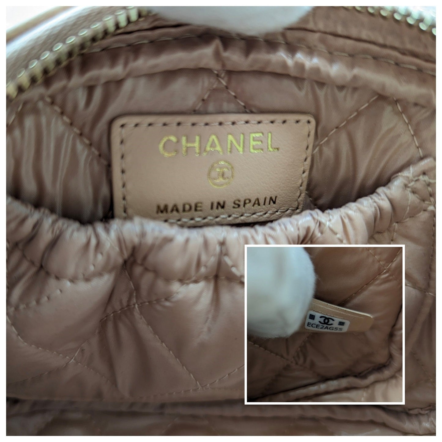 Chanel Caviar Small Curvy Classic Pouch Cosmetic Case
