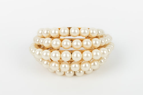 Bracelet manchette de perles nacres Chanel