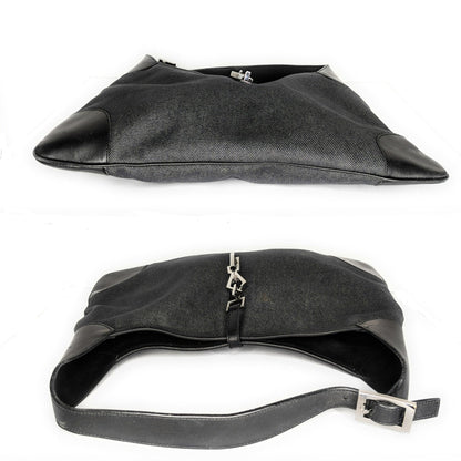 Gucci Black Denim Jackie Shoulder Bag Hobo