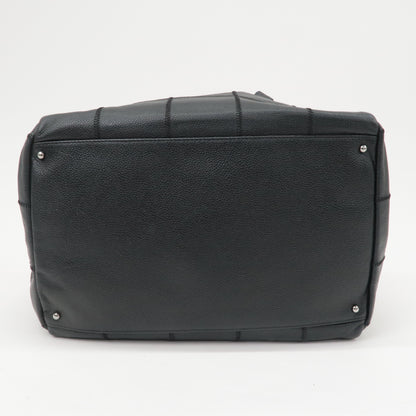 CHANEL Chocobar Caviar Skin Boston Bag Shoulder Bag Black