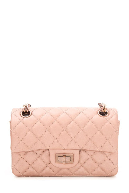 Chanel Metalliic Copper Rose Reissue Mini Flap RGH Bijoux Chain  Handbag