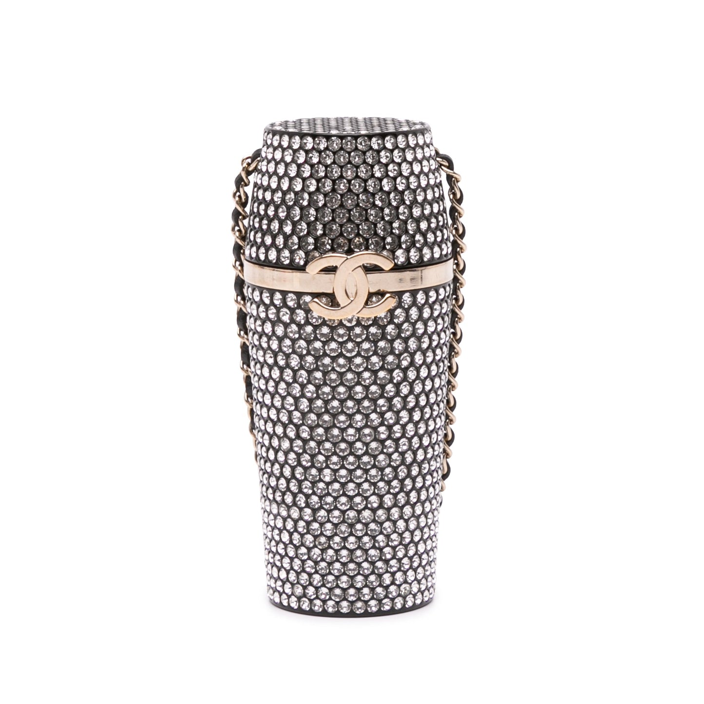 Black Chanel Crystal Lipstick Case on Chain Vanity Bag