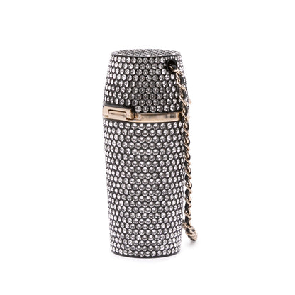 Black Chanel Crystal Lipstick Case on Chain Vanity Bag