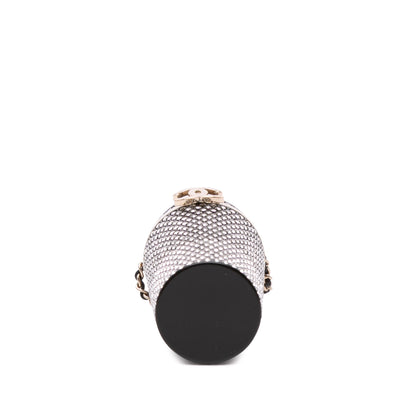 Black Chanel Crystal Lipstick Case on Chain Vanity Bag