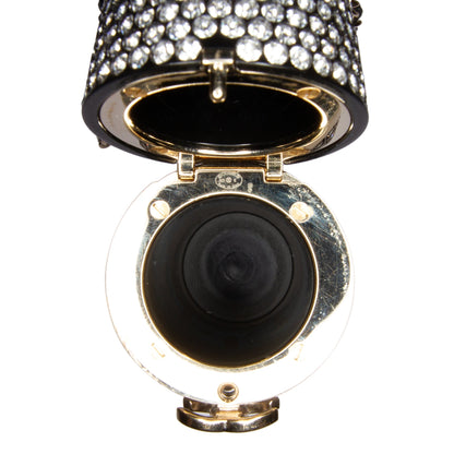 Black Chanel Crystal Lipstick Case on Chain Vanity Bag