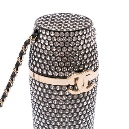 Black Chanel Crystal Lipstick Case on Chain Vanity Bag
