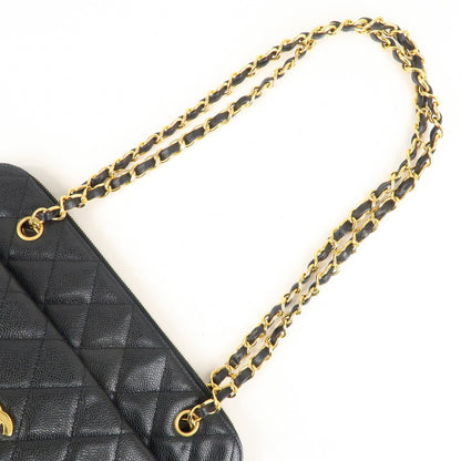CHANEL Matelasse Caviar Skin Chain Tote Bag Shoulder Bag Black