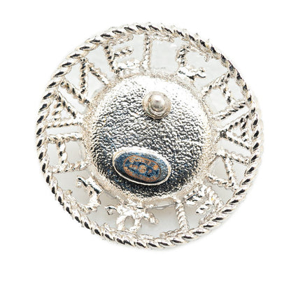 Chanel Logo Pearl Earrings Silver Metal