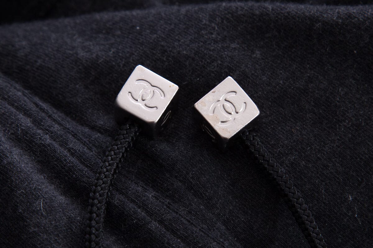 Chanel Charcoal Cotton & Cashmere Athletic Set SZ 38