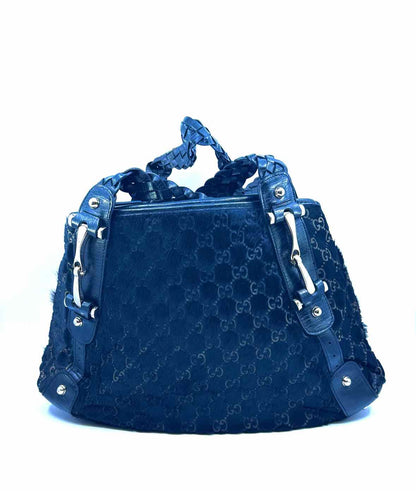 GUCCI Black PONY HAIR Monogram Handbag