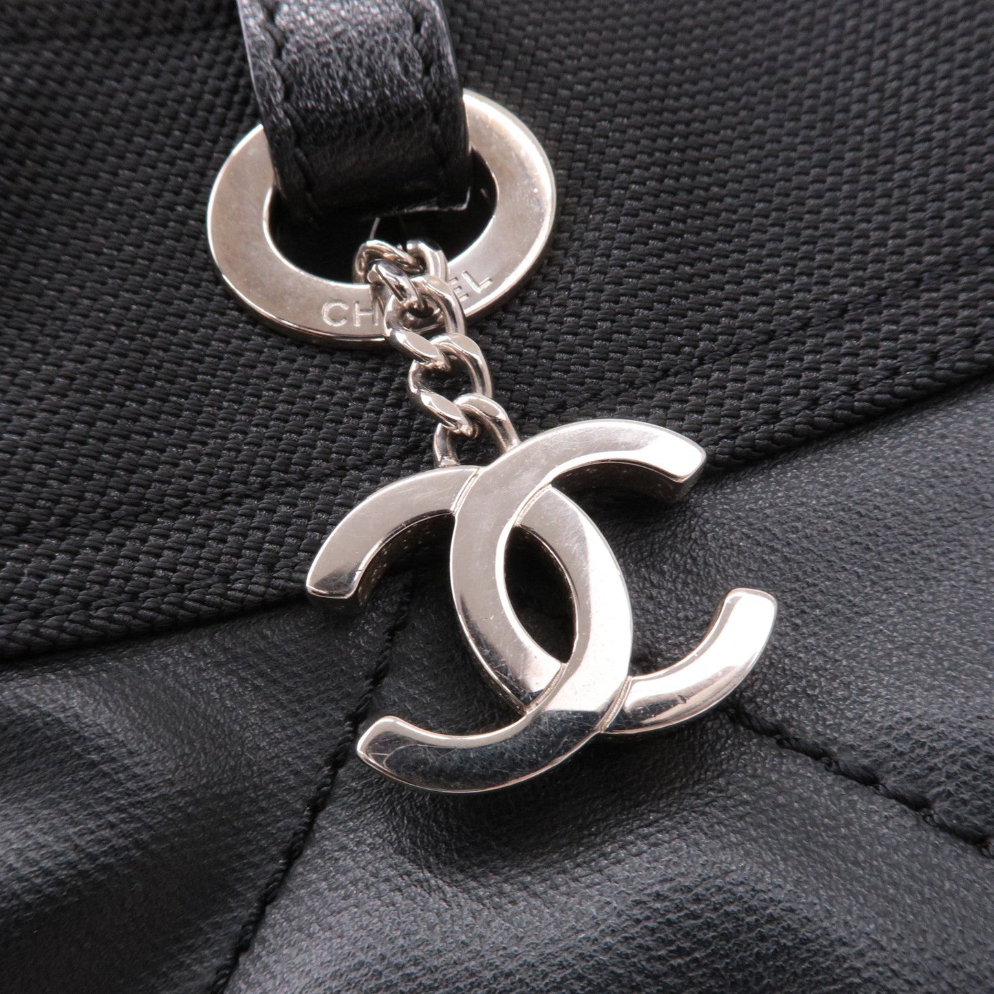 CHANEL Paris Biarritz Coated Canvas Leather Tote Bag PM A34208