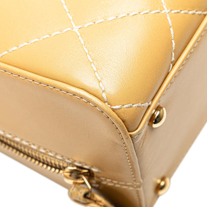 Brown Chanel CC Wild Stitch Handbag