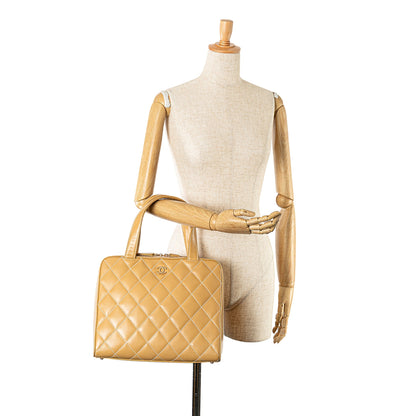 Brown Chanel CC Wild Stitch Handbag