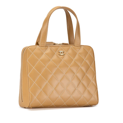 Brown Chanel CC Wild Stitch Handbag