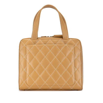Brown Chanel CC Wild Stitch Handbag