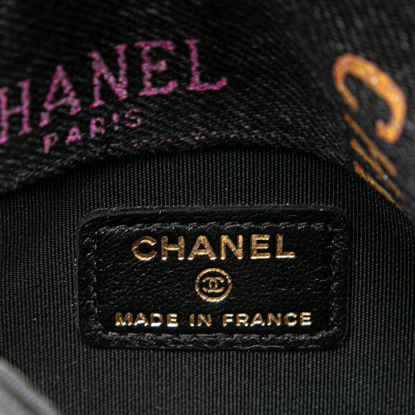 Black Chanel Denim Mood Clutch with Chain Crossbody Bag