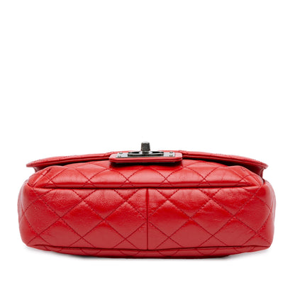 Chanel Sac CC Crinkled Calfskin Chain Flap
