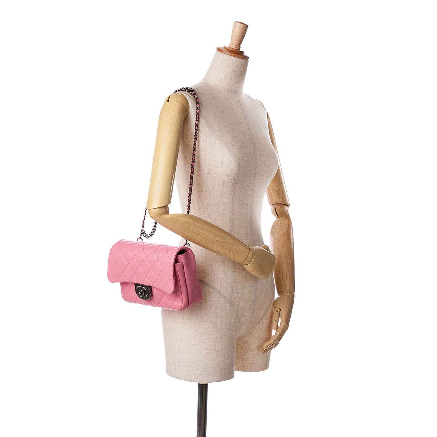 Chanel Sac Small Goatskin Double Carry Waist Chain Flap