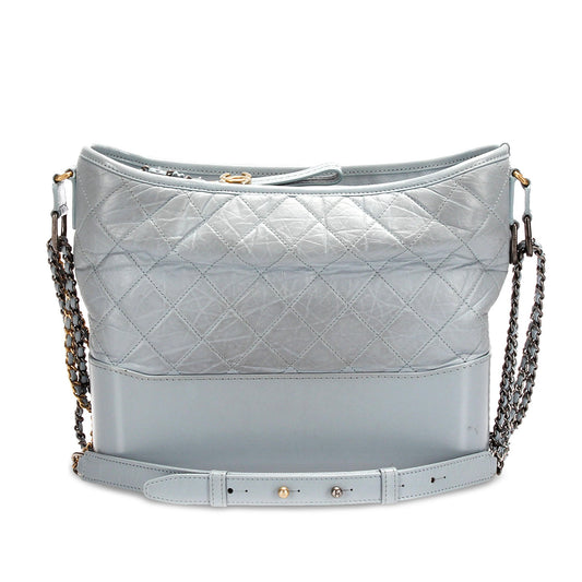 Gray Chanel Medium Gabrielle Leather Shoulder Bag