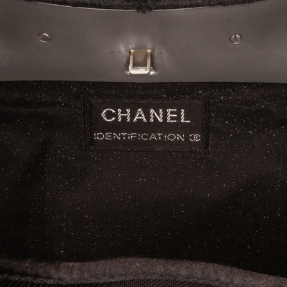 Black Chanel Wool Limited Edition Crossbody Bag