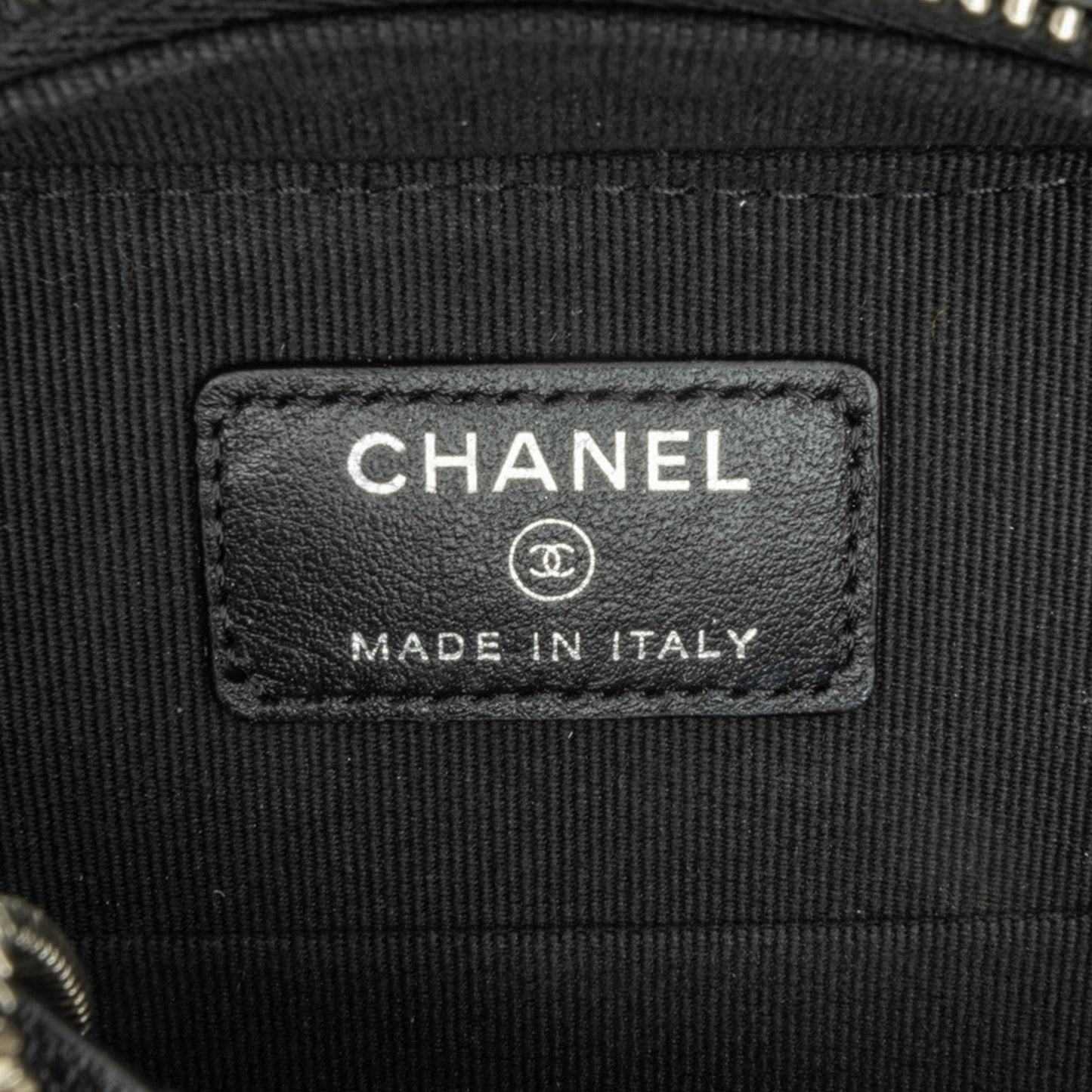 Black Chanel CC Quilted Patent Clutch With Chain Crossbody Bag