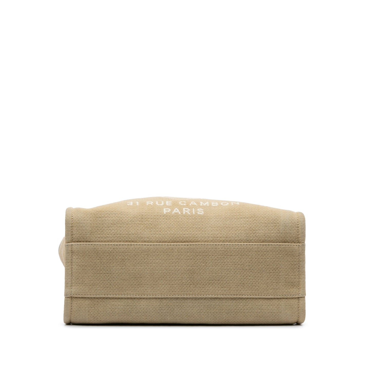 Beige Chanel Small Canvas Deauville Tote