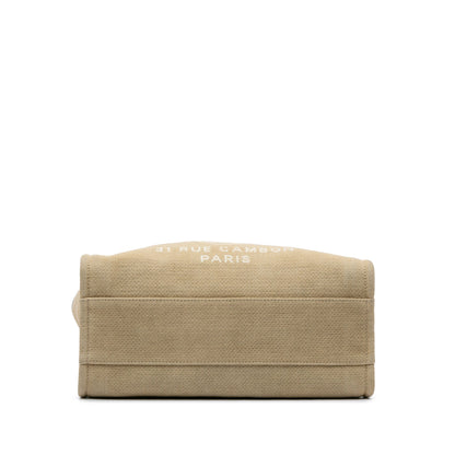 Beige Chanel Small Canvas Deauville Tote