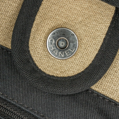 Beige Chanel Small Canvas Deauville Tote