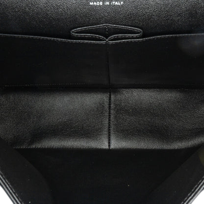 Black Chanel Jumbo Classic Lambskin Double Flap Shoulder Bag
