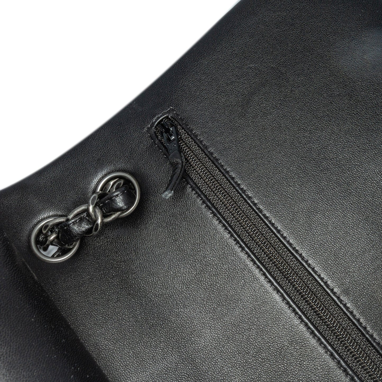 Black Chanel Jumbo Classic Lambskin Double Flap Shoulder Bag