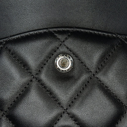 Black Chanel Jumbo Classic Lambskin Double Flap Shoulder Bag